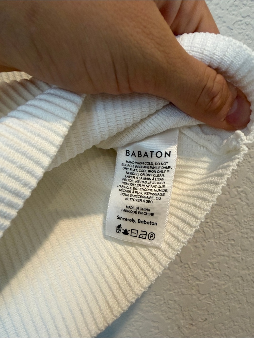 Babaton Cream Ribbed Cropped Tank - Picture 5 of 7